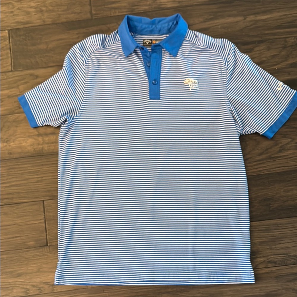 Callaway “Torrey Pines” Blue Striped Polo Shirt